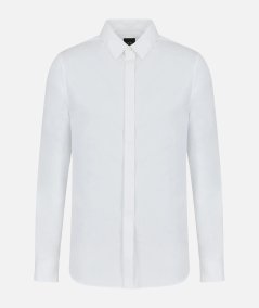 Camicia slim fit in satin stretch