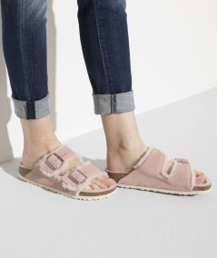 CIABATTA ARIZONA SHEARLING LIG. ROSE SUE