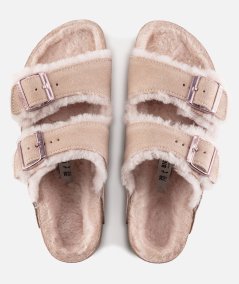 CIABATTA ARIZONA SHEARLING LIG. ROSE SUE