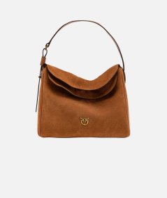 Borsa Lig Leaf Hobo in Suede