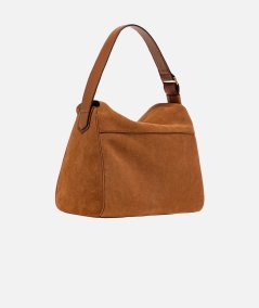 Borsa Lig Leaf Hobo in Suede