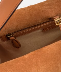 Borsa Lig Leaf Hobo in Suede