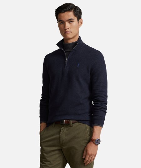 Cotton pique sweater with zip - Duepistudio ***** Abbigliamento, Accessori e Calzature | Uomo - Donna