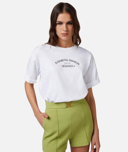 T-shirt in jersey con stampa logo - Duepistudio ***** Abbigliamento, Accessori e Calzature | Uomo - Donna