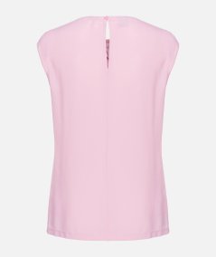Top Misto Seta Con Fiocco