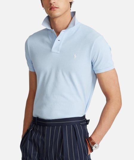 Slim Fit Mesh Polo