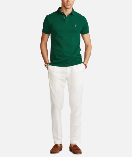 Slim Fit Mesh Polo