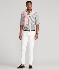 Camicia a righe di lino