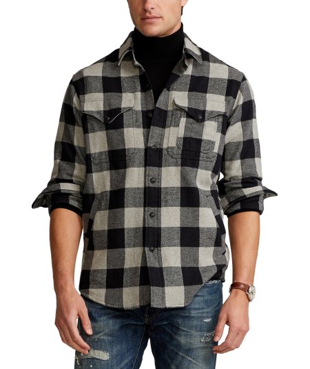 Classic Fit Checked Twill Shirt