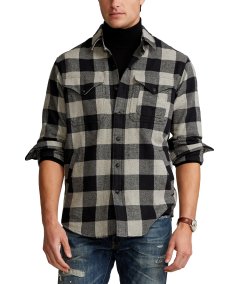 Camicia in twill a quadri