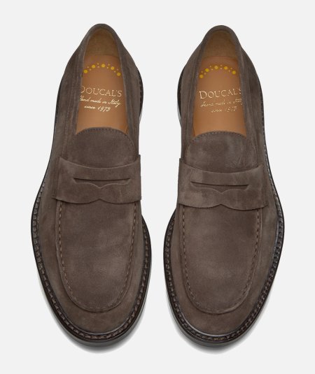 Mocassino Penny in Suede - Testa di moro
