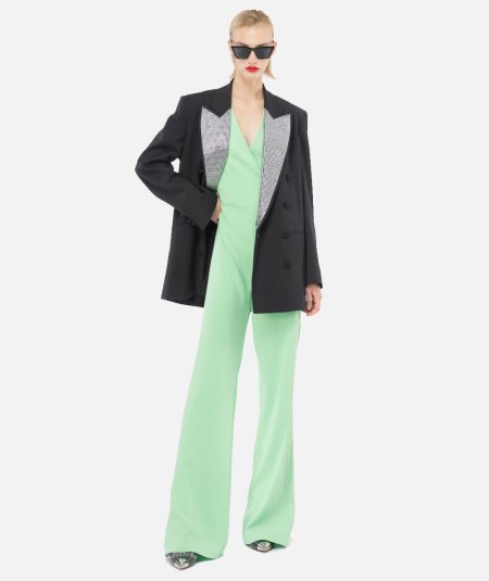 Tuta con scollo all'americana