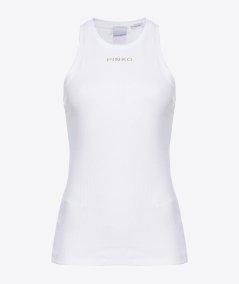 Ribbed logo top