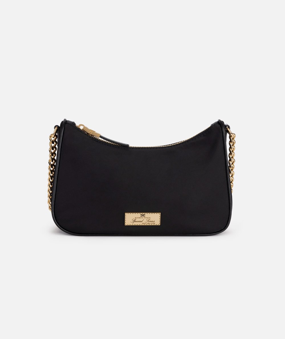 Borsa con doppia tracolla e logo