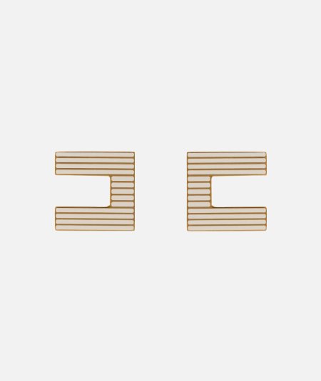 Orecchini logo a righe smaltate - Duepistudio ***** Abbigliamento, Accessori e Calzature | Uomo - Donna