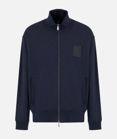 Felpa in full-zip in frency terry