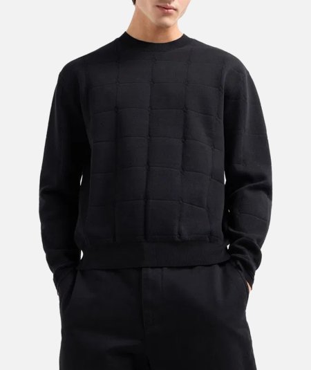 Maglione girocollo jacquard a quadri - Duepistudio ***** Abbigliamento, Accessori e Calzature | Uomo - Donna