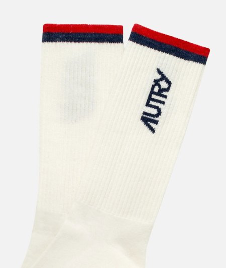 Calzini Jacquard con logo a righe