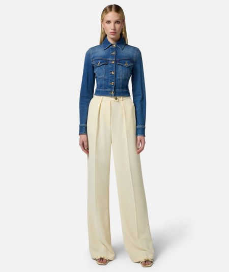 Giubbotto cropped in denim - Duepistudio ***** Abbigliamento, Accessori e Calzature | Uomo - Donna