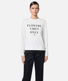 Felpa in cotone modal con lettering