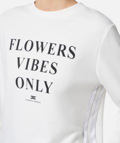 Felpa in cotone modal con lettering