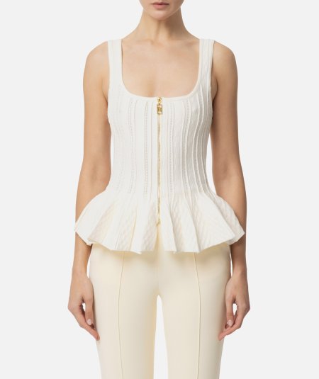 Top in maglia a pieghe con baschina - Duepistudio ***** Abbigliamento, Accessori e Calzature | Uomo - Donna