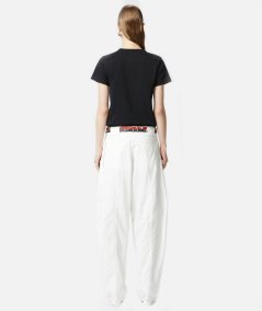 T-shirt maniche corte logo ricamato