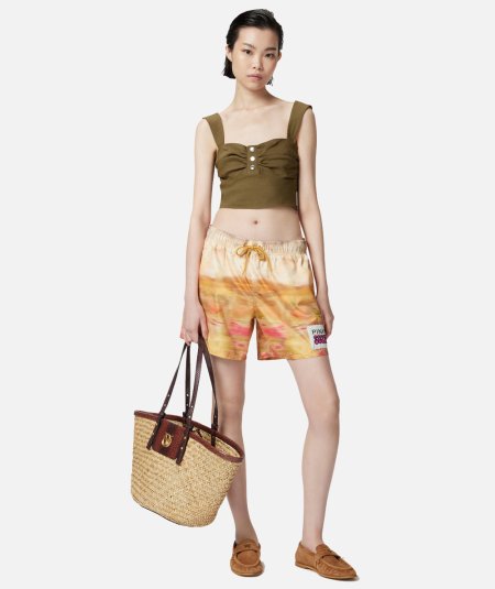 Crop top in lino con bottoni - Duepistudio ***** Abbigliamento, Accessori e Calzature | Uomo - Donna