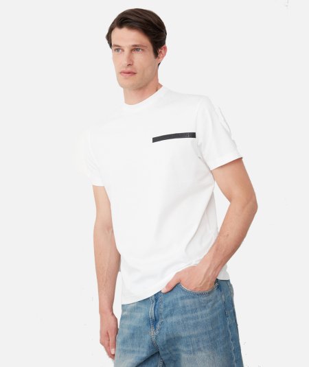 T-SHIRT IN JERSEY DI COTONE CON TRASFER