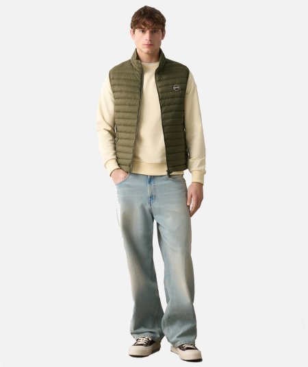 SMANICATO GILET TRAPUNTATO