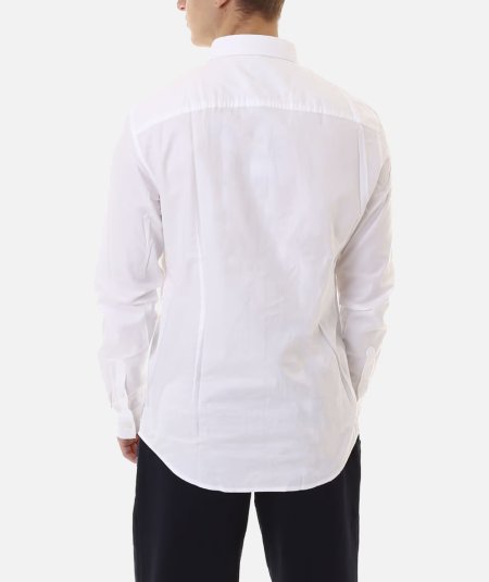 Slim fit cotton pique shirt