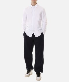 Camicia slim fit in piquet di cotone