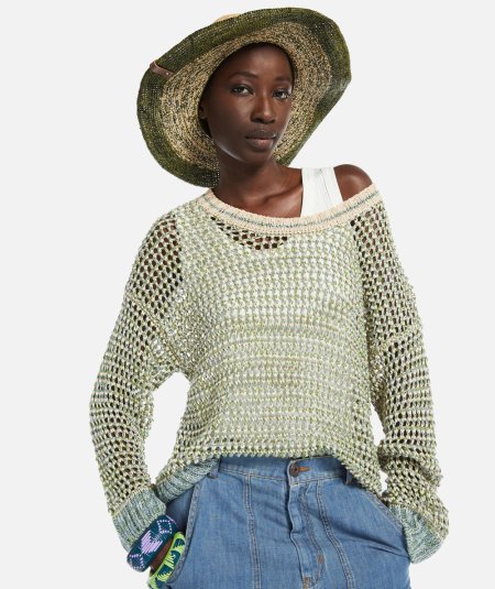 Maglia Liuto 3 in filato di cotone e lino
