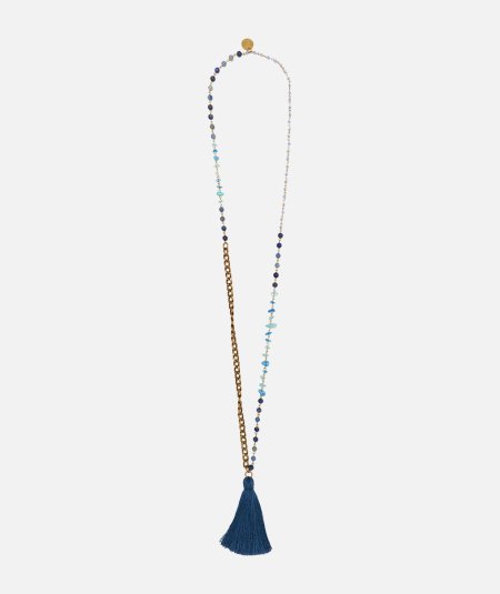 Collana pietre e catena - Duepistudio ***** Abbigliamento, Accessori e Calzature | Uomo - Donna