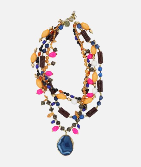 Collana con pietre e pendente - Duepistudio ***** Abbigliamento, Accessori e Calzature | Uomo - Donna