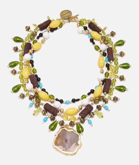 Collana con pietre e pendente - Duepistudio ***** Abbigliamento, Accessori e Calzature | Uomo - Donna