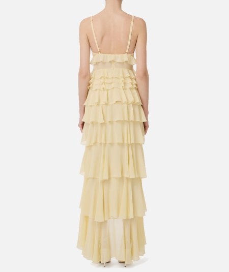 Abito Red Carpet in georgette con balze
