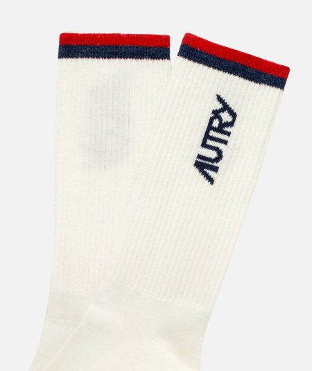 Calzini Jacquard con logo a righe