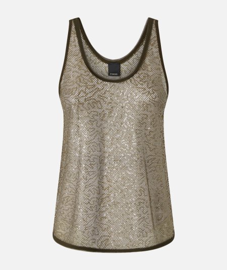 Top canottiera rete paillettes - Duepistudio ***** Abbigliamento, Accessori e Calzature | Uomo - Donna