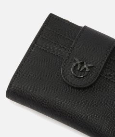 Piccolo portafoglio compatto in pelle saffiano