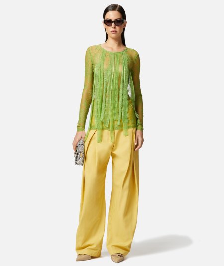Maglia aderente in pizzo con frange - Duepistudio ***** Abbigliamento, Accessori e Calzature | Uomo - Donna
