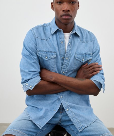 Camicia martin denim bleach