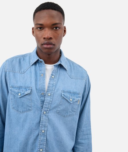 Camicia martin denim bleach