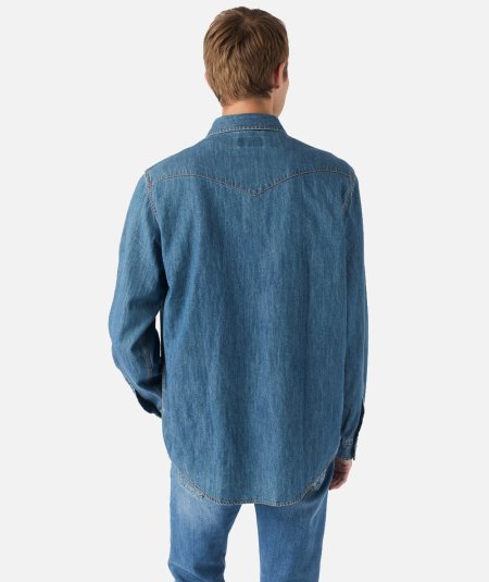 Camicia martin in denim mid wash