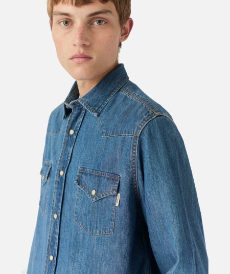 Camicia martin in denim mid wash