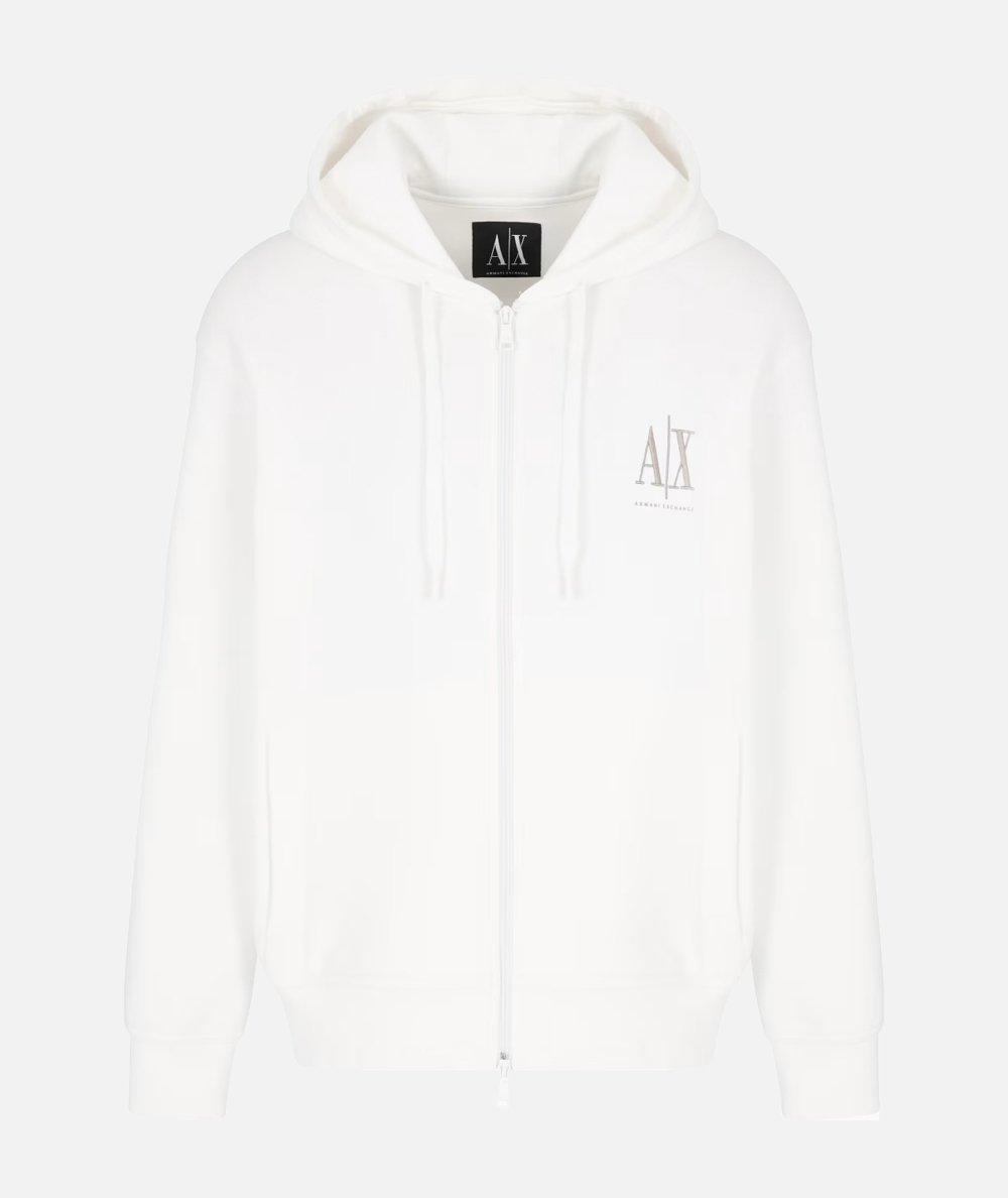FELPA FULL ZIP E CAPPUCCIO
