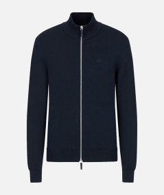 Cardigan full zip in cotone organico