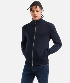 Cardigan full zip in cotone organico
