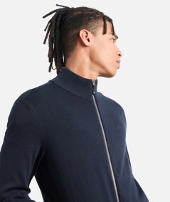 Cardigan full zip in cotone organico