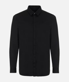 Camicia slim fit in satin stretch
